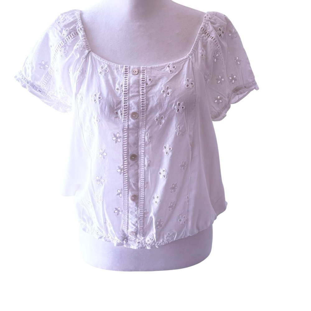 Aeropostale eyelet peasant top - Picture 3 of 11